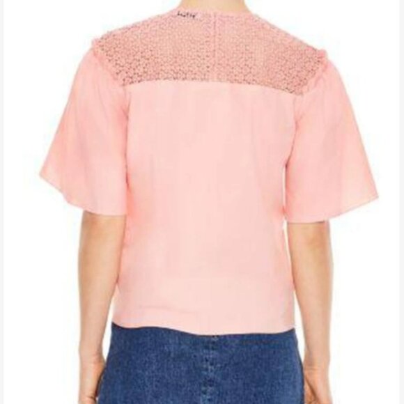 Sandro Pink Crew Neck Short Sleeve Blouse/Top/Shirt Size: XS - Picture 4 of 10